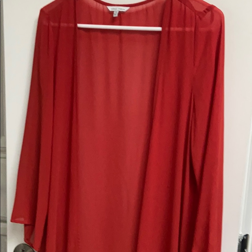 Red duster with fringe